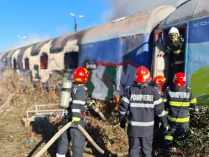 Incendiu în triaj dintre Gara Basarab și Podul Giulești Foto: ISU București-Ilfov