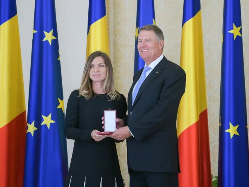 Simona Halep, decorată de Iohannis. Foto Administrația Prezidențială