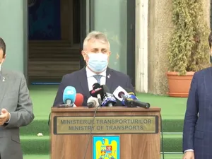 Ludovic Orban, Nicuşor Dan şi ministrul Transporturilor, Lucian Bode, au avut, vineri dimineaţă, o întâlnire la sediul Ministerului Transporturilor / Foto: captura video