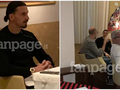 Zlatan Ibrahimovici a fost surprins într-un restaurant  /Fanpage.it