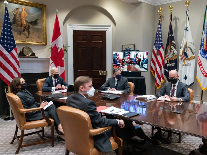 Imagine de la vizita oficială a premierului canadian Justin Trudeau în SUA/FOTO: Facebook/President Joe Biden