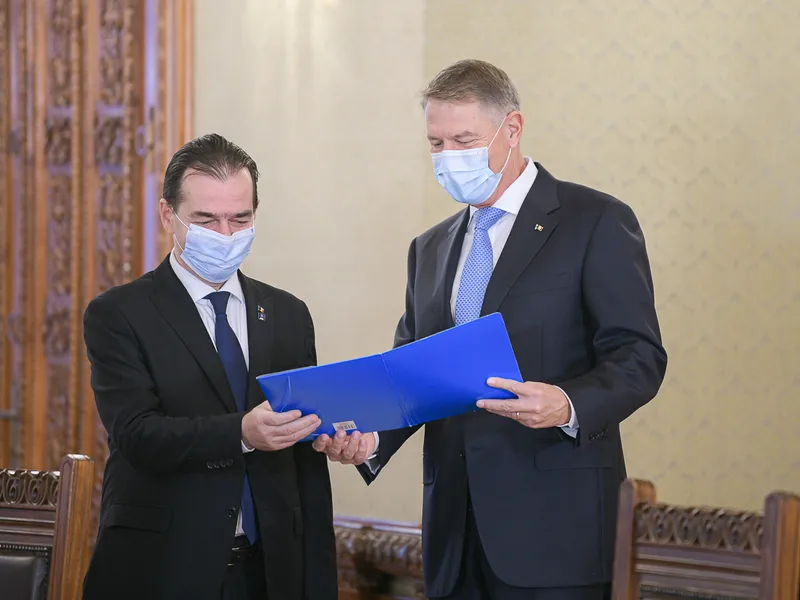 Iohannis și Orban în timpul consultărilor/FOTO: HotNews.ro