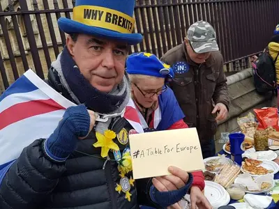 Ziua Brexitului în Londra/FOTO: Twitter