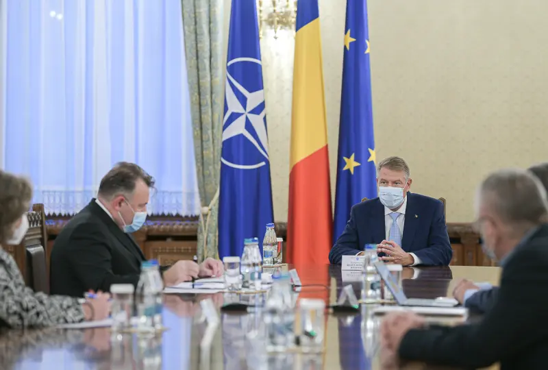 Iohannis, ședință pentru evaluarea măsurilor luate în criza COVID, octombrie 2020/FOTO: presidency.ro