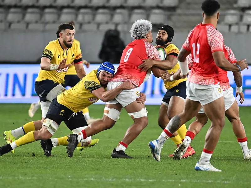 România a îngenunchiat Tonga la rugby, scor 23-15. „Stejarii” au jucat și în 13 oameni - Foto: Facebook/Rugby Romania/Răzvan Păsărică