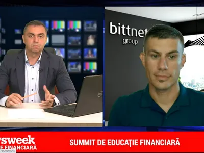 Cristian Logofatu, CFO și co-fondator Bittnet Group (dreapta) / Foto: Summit Educație Financiară Newsweek