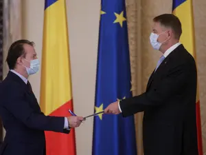 Noul premier, Florin Cîțu, și președintele Klaus Iohannis la Cotroceni/FOTO: Inquam Photos/Octav Ganea