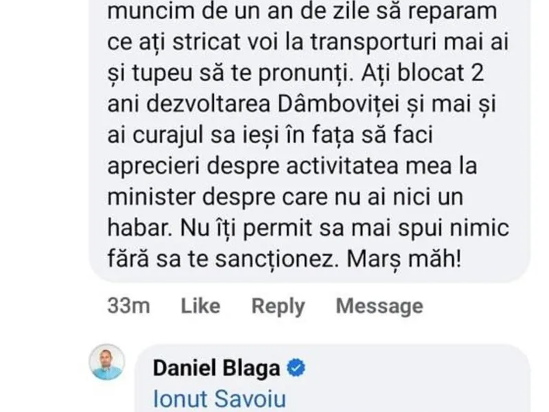 Comentariile secretarului de stat