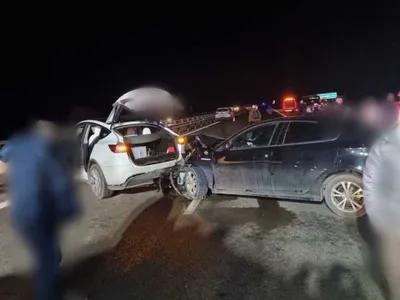 Accident în lanț pe A3 Ploiești-București: 15 persoane implicate, inclusiv copii. Câte victime sunt: FOTO - ISU Prahova(imagine cu rol ilustrativ)