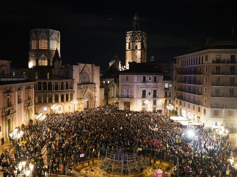 Proteste în Valencia. Oamenii acuză, din nou, felul în care au fost gestionate inundațiile din 2024 - Foto: Profimedia Images