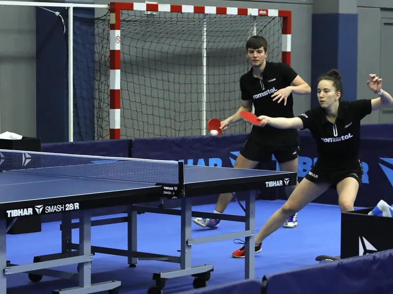 Rareş Şipoş şi Andreea Dragoman, prima medalie pentru România la Europenele Under-21 de ping-pong. / Foto: Federația Română de Tenis de Masă, Facebook