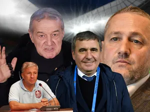 Dan Petrescu, Gigi Becali, G. Hagi și MIhai Rotaru - Foto: colaj