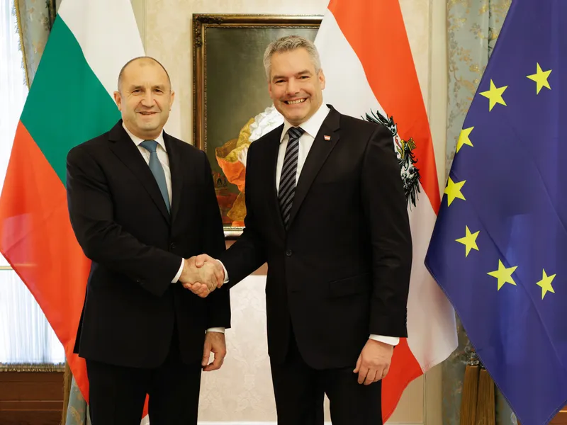 Președintele bulgar Rumen Radev și cancelarul Austriei -Foto: Twitter