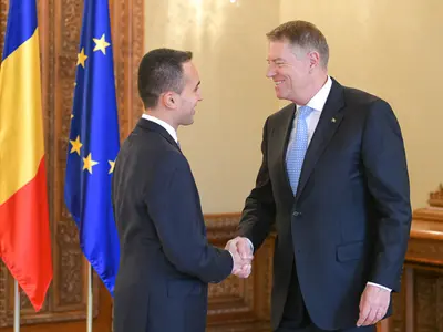 Iohannis și șeful Diplomației italiene, Di Maio/ FOTO: presidency.ro