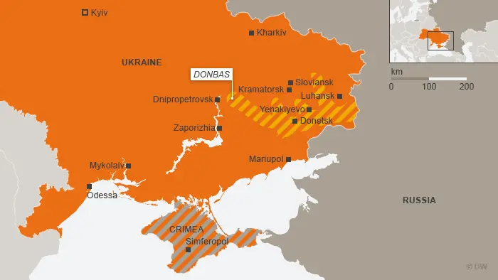 Ucraina acuză Rusia de dezinformare: Kievul nu plănuiește o ofensivă în Donbas. / Foto: dw.com