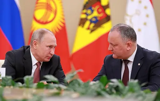 Dodon și Putin. FOTO: curentul.md