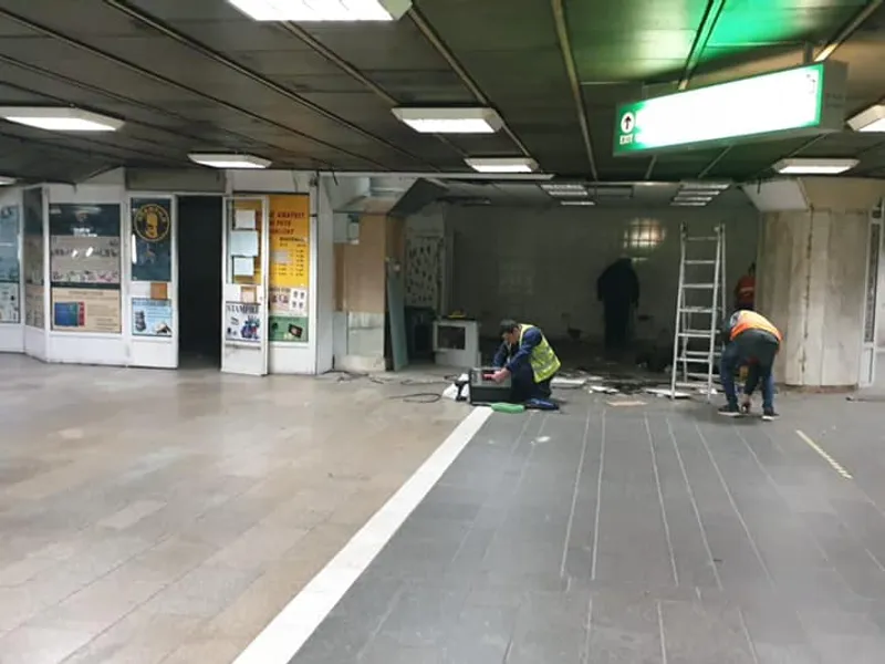 Primăria Sectorului 1 a demolat construcțiile ilegale de la stația de metrou Gara de Nord Foto