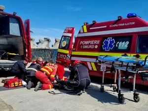 Accident teribil la Năvodari. Un mort și doi răniți după ce o cisternă și un autoturism s-au ciocnit/FOTO: Facebook/ISU Dobrogea