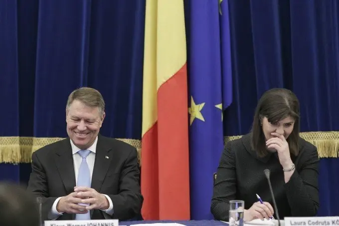 Președintele Klaus Iohannis alături de fosta șefă a DNA Laura Codruța Kovesi/Foto: Inquam Photos - Octav Ganea