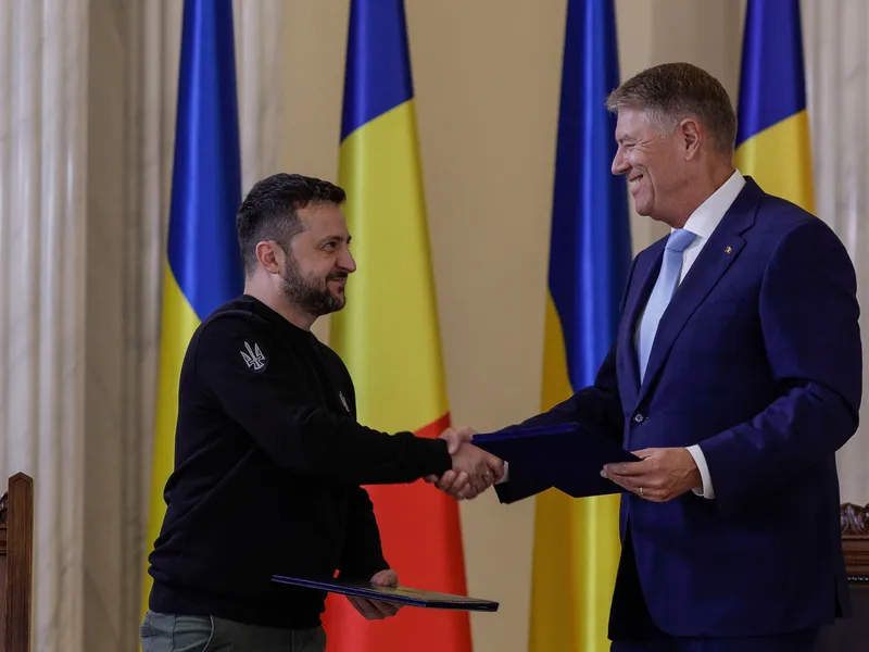 Parteneriat Strategic, între România și Ucraina. Iohannis și Zelenski au semnat o declaraţie comună - Foto: INQUAM PHOTOS / Octav Ganea