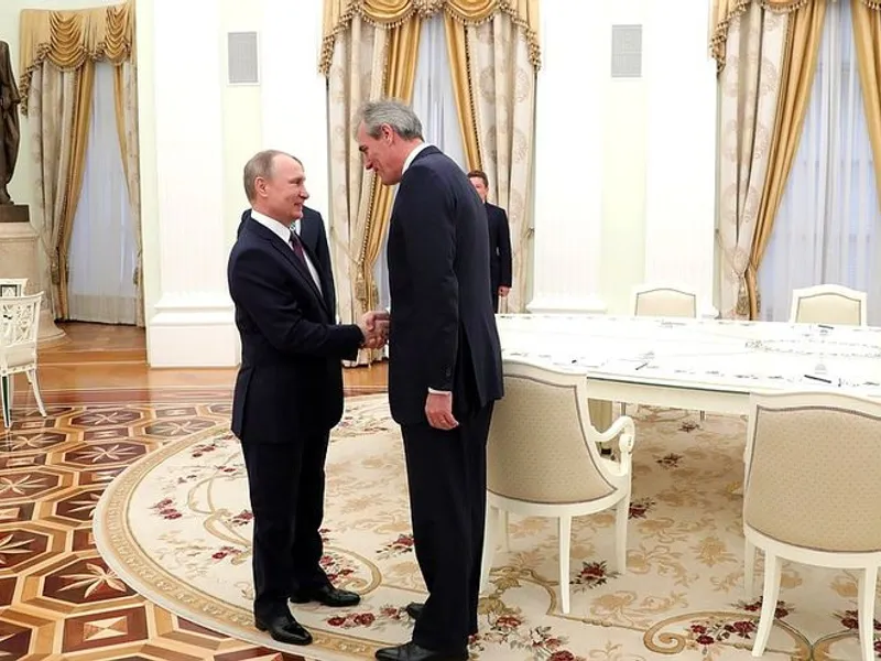 Rainer Seele și Vladimir Putin la Kremlin/FOTO: kremlin.ru