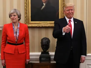 Theresa May și Donald Trump/FOTO: winstonchurchill.org