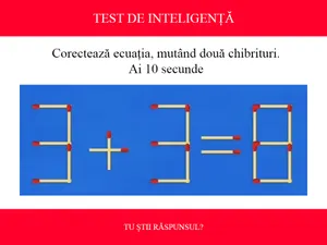 TEST DE INTELIGENȚĂ Corectează ecuația 3+3=8, mutând două chibrituri. Ai 10 secunde. Doar 2% reușesc - Foto: Colaj Newsweek