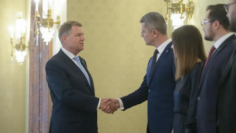 Președintele Klaus Iohannis alături de liderul USR, Dan Barna/ Foto: presidency.ro