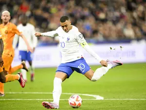 Kylian Mbappe, la primul său meci în postura de căpitan al Franței. - Foto: Profimedia Images