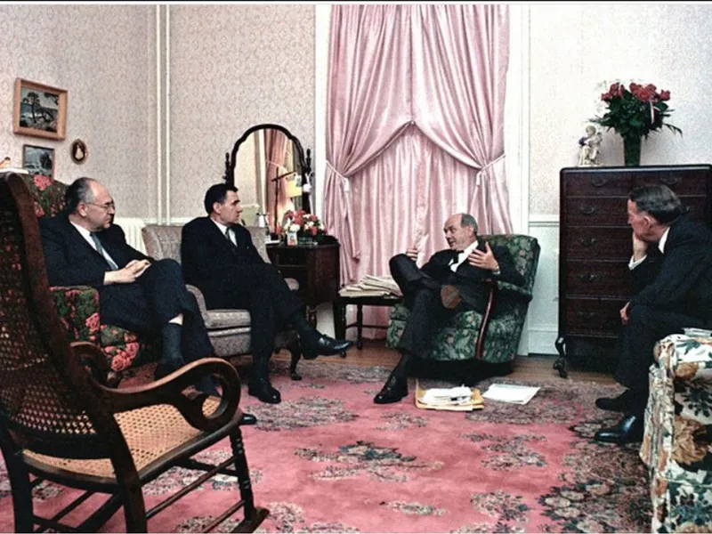 Întâlnirea  Dobrinin, Gromîko, Rusk, Thompson/Foto: Biblioteca prezidențială Lyndon B. Johnson