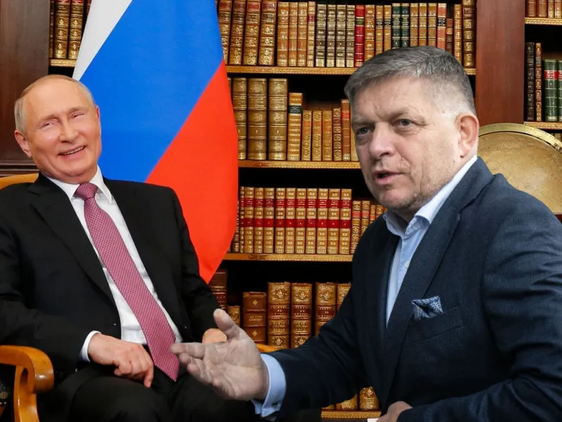 Vladimir Putin și Robert Fico - Foto: Profimedia images