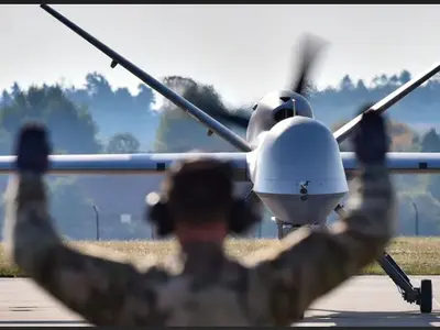 Dronele MQ-9 Reaper au executat o operațiune de securitate aeriană fără precedent în Franța - Foto: : X/@EtatMajorF (imagine cu caracter ilustrativ)