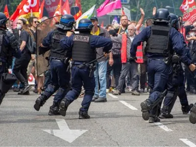 Proteste în Franța față de creșterea vârstei de pensionare FOTO: Profimedia Images