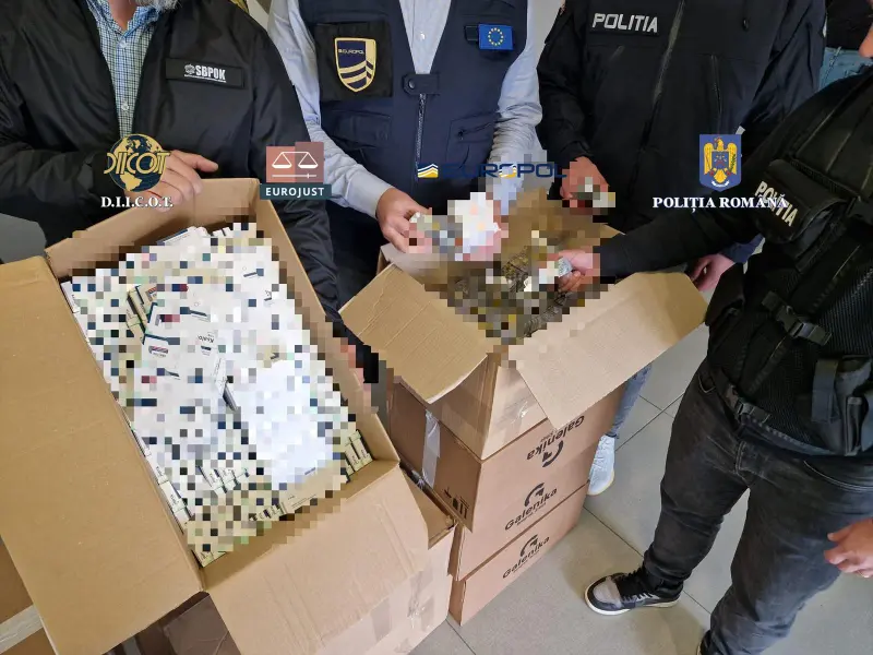 Droguri de 12.500.000 €, capturate în timpul unor operațiuni mamut. 37 de români, implicați - Foto: Poliția- DIICOT