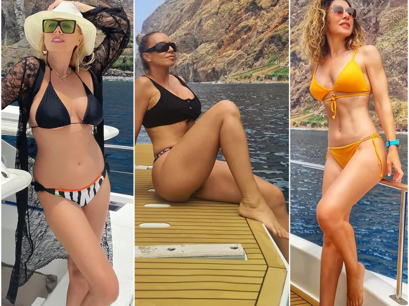 Dana Săvuică, Adina Halas și Carmen Brumă, la plajă, împreună, pe „insula eternei primăveri”. / Foto: okmagazine.ro