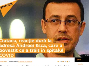 Rușii de la Sputnik au preluat toate mârlăniile lui Ciutacu Foto: sputnik.md