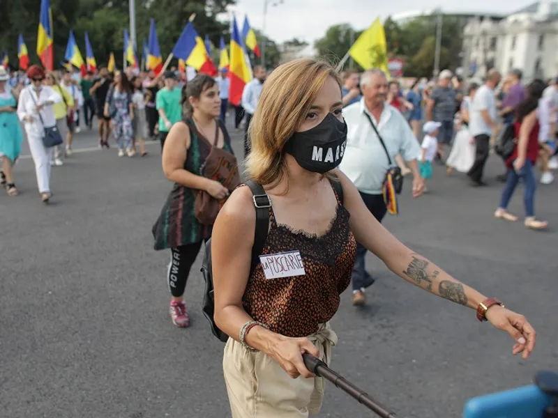 Iosefina Pascal, la protestul pe care l-a organizat duminică. FOTO: Inquam Photos / Octav Ganea