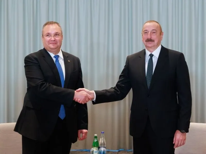 Premierul Nicolae Ciucă s-a întâlnit sâmbătă cu președintele Republicii Azerbaidjan Ilham Aliyev- Foto: gov.ro