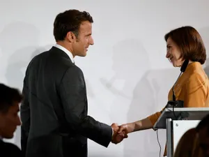 Maia Sandu și Emanuel Macron - Foto: Profimedia Images