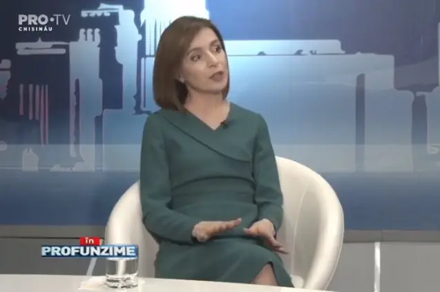 Maia Sandu, președinta Republicii Moldova. Sursă imagine: Facebook Protv Chișinău