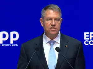 Klaus Iohannis la congresul PPE Foto: captură video Digi 24