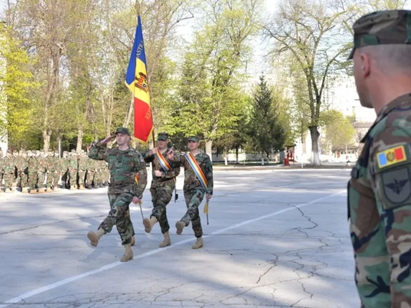 Soldați moldoveni la paradă/Foto: Ministerul Apărării al Republicii Moldova