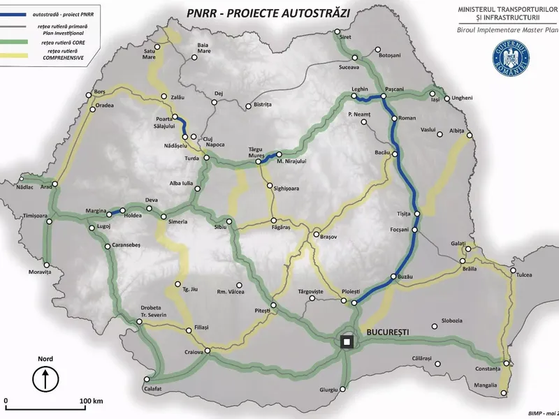 România are în vedere construirea a 438 de kilometri de autostradă prin Planul Național de Redresare și Reziliență. / Foto: Asociația Pro Infrastructură, Facebook