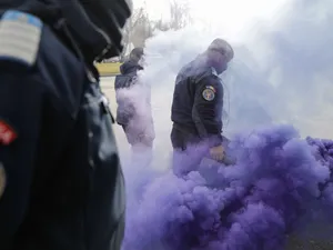 Protest al polițiștilor, la Palatul Cotroceni/FOTO: Inquam Photos/George Călin