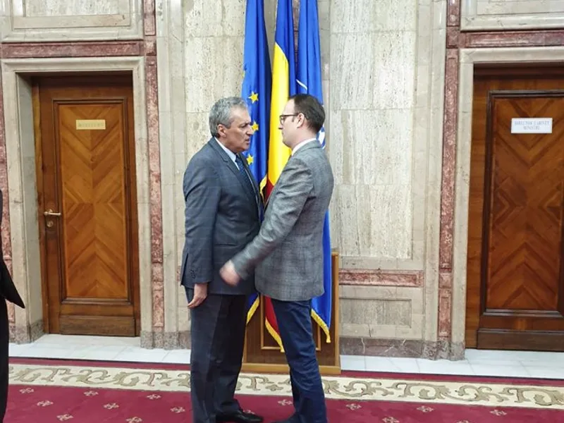 Alexandru Cumpănașu la o întâlnire cu noul ministru de Interne, Marcel Vela Foto: Facebook