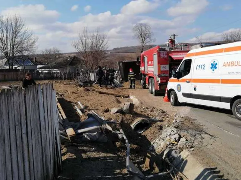 Accident în Vaslui / FOTO: ISU Vaslui