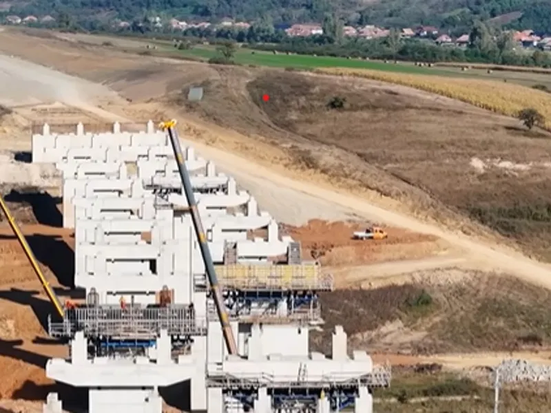 VIDEO Cum arată cel mai spectaculos viaduct de pe Autostrada Transilvania: E făcut de români - Foto: Captură video