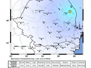 Seismul de magnitudine 4,1 s-a resimțit în București. FOTO: INFP.ro