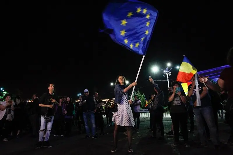 Românii au sărbătorit victoria opoziției la alegerile europarlamentare, din 26 maiFOTO: Inquam Photos - Adriana Neagoe