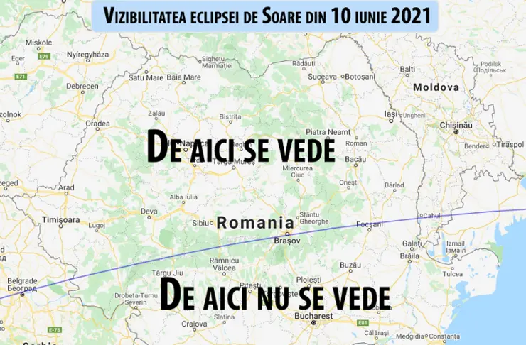 Eclipsă de Soare parţială, vizibilă azi din România